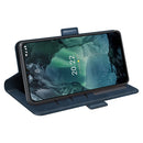 For Nokia G11/G21 Dual-side Magnetic Buckle Leather Phone Case(Dark Blue)