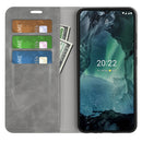For Nokia G11/G21 Retro-skin Magnetic Suction Leather Phone Case(Grey)