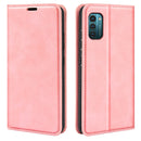 For Nokia G11/G21 Retro-skin Magnetic Suction Leather Phone Case(Pink)