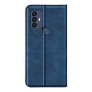 For TCL 30 SE/305/306 Retro-skin Magnetic Suction Leather Phone Case(Dark Blue)