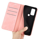 For TCL 30 SE/305/306 Retro-skin Magnetic Suction Leather Phone Case(Pink)
