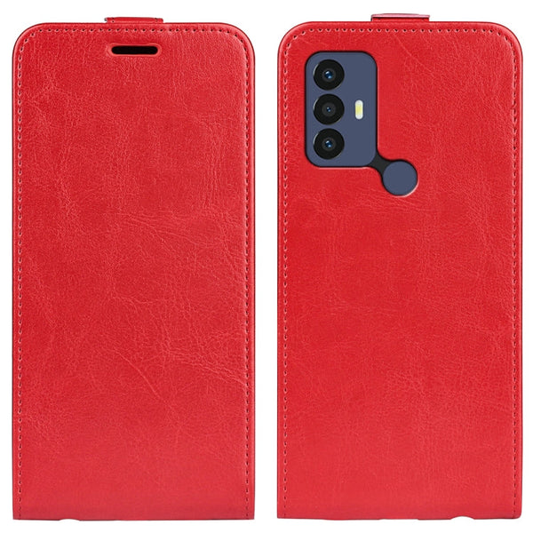 For TCL 30 SE/305/306 R64 Texture Single Vertical Flip Leather Phone Case(Red)