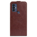 For TCL 30 SE/305/306 R64 Texture Single Vertical Flip Leather Phone Case(Brown)