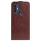 For TCL 30 SE/305/306 R64 Texture Single Vertical Flip Leather Phone Case(Brown)