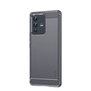 For vivo V23 Pro /S12 Pro MOFI Gentleness Series Brushed Texture Carbon Fiber Soft TPU Phone Case(Gray)