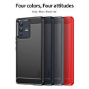 For vivo V23 Pro /S12 Pro MOFI Gentleness Series Brushed Texture Carbon Fiber Soft TPU Phone Case(Gray)