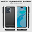 For vivo V23 Pro /S12 Pro MOFI Gentleness Series Brushed Texture Carbon Fiber Soft TPU Phone Case(Gray)