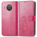 For Nokia X10 Four-leaf Clasp Embossed Leather Phone Case(Magenta)