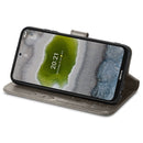 For Nokia X10 Four-leaf Clasp Embossed Leather Phone Case(Gray)