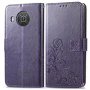For Nokia X10 Four-leaf Clasp Embossed Leather Phone Case(Purple)
