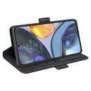 For Motorola Moto G22 4G Dual-side Magnetic Buckle Horizontal Flip Leather Phone Case(Black)