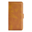 For Motorola Moto G22 4G Dual-side Magnetic Buckle Horizontal Flip Leather Phone Case(Yellow)