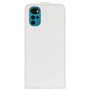 For Motorola Moto G22 4G R64 Texture Single Vertical Flip Leather Phone Case(White)