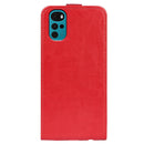 For Motorola Moto G22 4G R64 Texture Single Vertical Flip Leather Phone Case(Red)