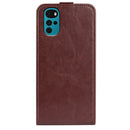 For Motorola Moto G22 4G R64 Texture Single Vertical Flip Leather Phone Case(Brown)
