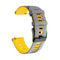 For Huawei Watch 3 22mm Mixed-Color Silicone Watch Band(Grey+Yellow)