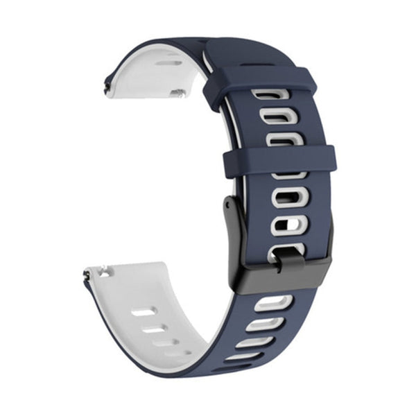 For Huawei Watch 3 22mm Mixed-Color Silicone Watch Band(Dark Blue+White)