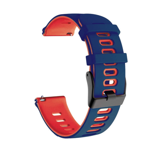 For Huawei Watch 3 22mm Mixed-Color Silicone Watch Band(Dark Blue+Red)