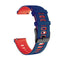 For Huawei Watch 3 22mm Mixed-Color Silicone Watch Band(Dark Blue+Red)