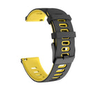 For Honor Magic Watch2 46mm 22mm Mixed-Color Silicone Watch Band(Black+Yellow)