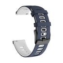 For Honor Magic Watch2 46mm 22mm Mixed-Color Silicone Watch Band(Dark Blue+White)