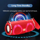 T&G TG642 RGB Light Waterproof Portable Bluetooth Speaker Support FM / TF Card(Blue)