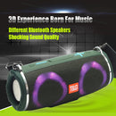 T&G TG642 RGB Light Waterproof Portable Bluetooth Speaker Support FM / TF Card(Blue)