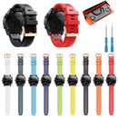 For Garmin Fenix 6S 20mm Rose Gold Buckle Silicone Watch Band(White)