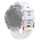For Garmin Fenix 5S 20mm Rose Gold Buckle Silicone Watch Band(White)