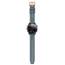 For Garmin Fenix 5S 20mm Rose Gold Buckle Silicone Watch Band(Navy blue)