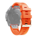 For Garmin Fenix 5S 20mm Rose Gold Buckle Silicone Watch Band(Orange)