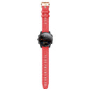 For Garmin Fenix 5S 20mm Rose Gold Buckle Silicone Watch Band(Red)