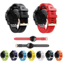 For Garmin Fenix 5S 20mm Rose Gold Buckle Silicone Watch Band(Yellow)