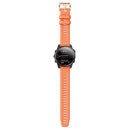 For Garmin Fenix 5S Plus 20mm Rose Gold Buckle Silicone Watch Band(Orange)