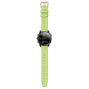 For Garmin Fenix 5S Plus 20mm Rose Gold Buckle Silicone Watch Band(Green)