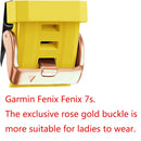 For Garmin Fenix 5S Plus 20mm Rose Gold Buckle Silicone Watch Band(Dark blue)