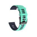 For Samsung Galaxy Watch 46mm 22mm Mixed-Color Silicone Watch Band(Peppermint Green Blue)