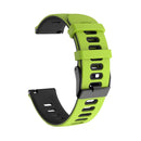 For Samsung Galaxy Watch 46mm 22mm Mixed-Color Silicone Watch Band(Green Black)
