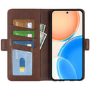 For Honor X8 Dual-side Magnetic Buckle Leather Phone Case(Brown)