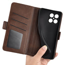 For Honor X8 Dual-side Magnetic Buckle Leather Phone Case(Brown)