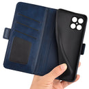 For Honor X8 Dual-side Magnetic Buckle Leather Phone Case(Dark Blue)