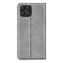 For Honor X8 Retro-skin Magnetic Suction Leather Phone Case(Grey)