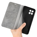 For Honor X8 Retro-skin Magnetic Suction Leather Phone Case(Grey)