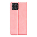 For Honor X8 Retro-skin Magnetic Suction Leather Phone Case(Pink)