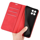 For Honor X8 Retro-skin Magnetic Suction Leather Phone Case(Red)