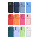 For Samsung Galaxy A53 5G Skin Feel Card Contrast Color Button TPU Phone Case(Orange)