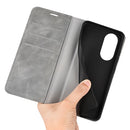 For Honor X7 Retro-skin Magnetic Suction Leather Phone Case(Grey)