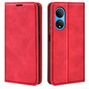 For Honor X7 Retro-skin Magnetic Suction Leather Phone Case(Red)