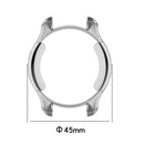 For Garmin Venu 2 Plus Shock-Proof Semi-Surrounded TPU Plating Watch Case(Transparent)