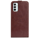 For Samsung Galaxy M23 5G R64 Texture Single Vertical Flip Leather Phone Case(Brown)